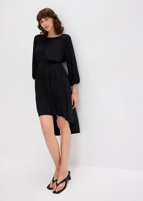 Žerzejové šaty s nařasením, bonprix