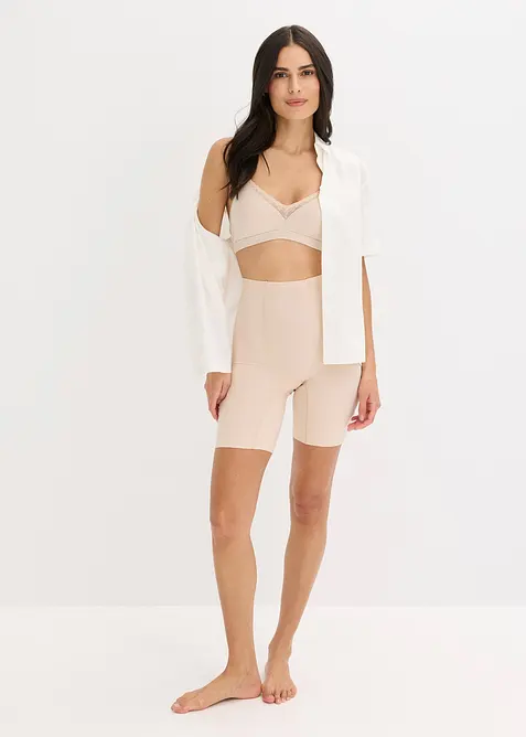 Neviditeln&eacute; stahovac&iacute; kr&aacute;tk&eacute; leg&iacute;ny z bavlny, lehk&yacute; tvaruj&iacute;c&iacute; efekt, bonprix