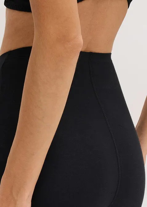 Neviditelné stahovací krátké legíny z bavlny, lehký tvarující efekt, bonprix