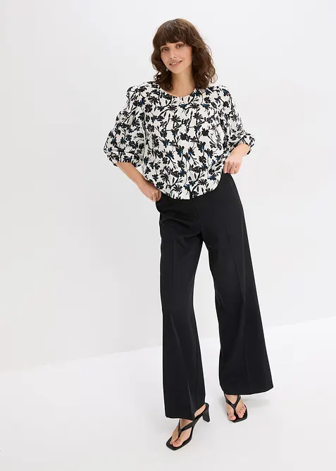 Halenka s krátkým rukávem, ze strukturovaného materiálu, bonprix