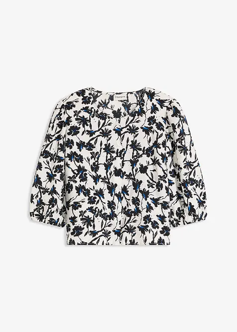 Halenka s krátkým rukávem, ze strukturovaného materiálu, bonprix