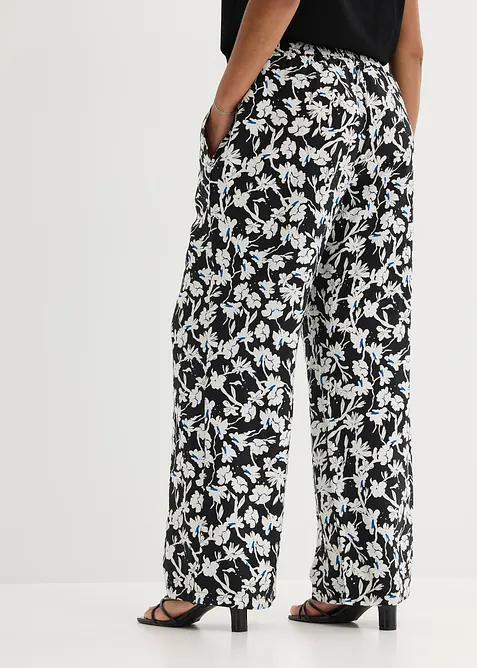 Palazzo kalhoty ze strukturovan&eacute;ho materi&aacute;lu, bonprix