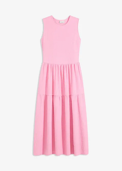 Midi &scaron;aty ze strukturovan&eacute;ho žerzeje, s v&yacute;střihem na z&aacute;dech, bonprix