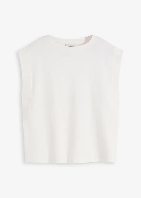 Oversize top se žebrovanou vsadkou na ruk&aacute;vu, bonprix