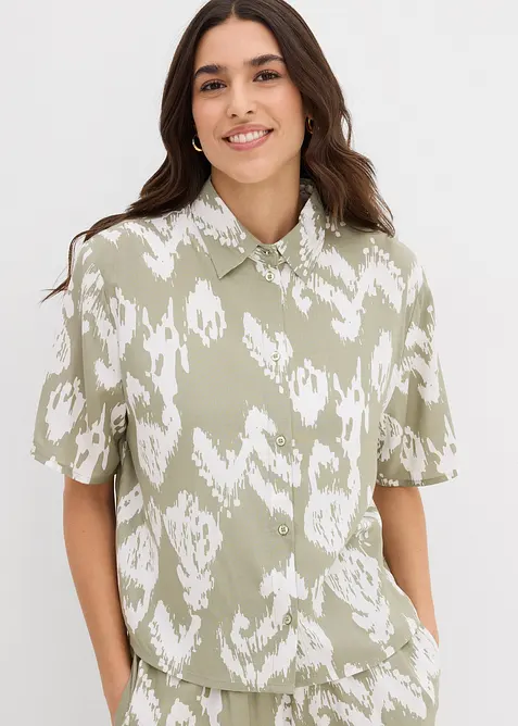 Viskózová halenka s etno potiskem, bonprix