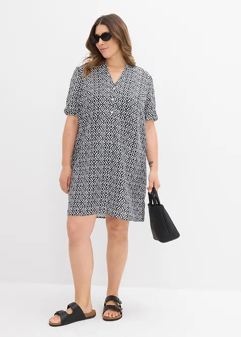 Tunikové šaty ze splývavé viskózy, bonprix