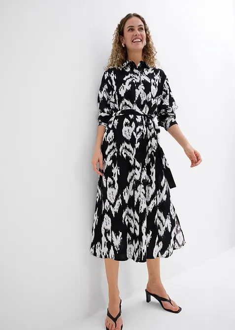 Halenkové šaty ze splývavé viskózy, bonprix