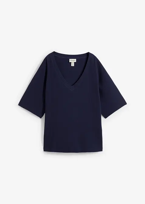 Strukturovan&eacute; tričko z čist&eacute; bavlny, bonprix