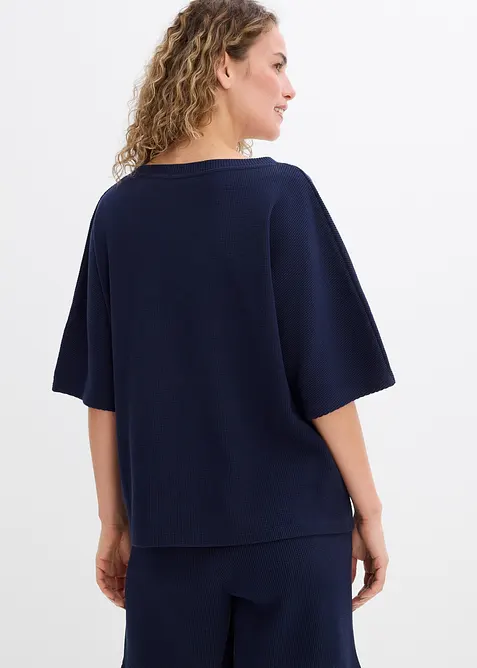 Strukturovan&eacute; tričko z čist&eacute; bavlny, bonprix