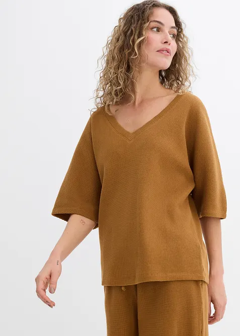 Strukturované tričko z čisté bavlny, bonprix