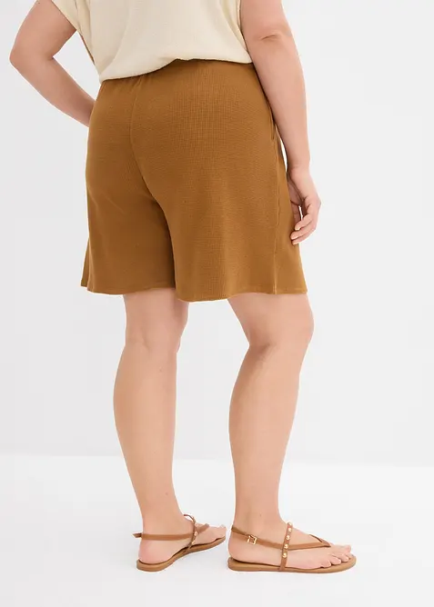 Strukturované šortky z čisté bavlny, bonprix