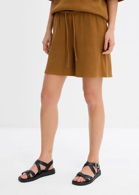 Strukturovan&eacute; &scaron;ortky z čist&eacute; bavlny, bonprix