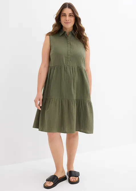 Tunikové šaty ze vzdušného mušelínu, bonprix