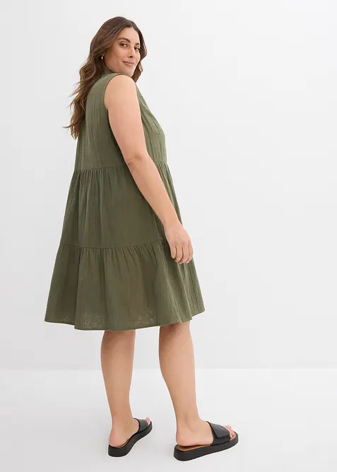 Tunikové šaty ze vzdušného mušelínu, bonprix