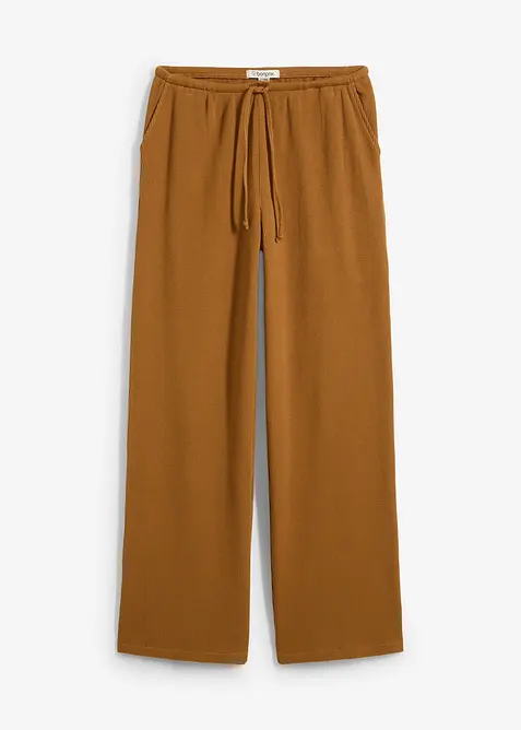 Strukturované kalhoty z čisté bavlny, bonprix