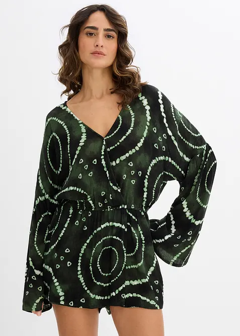 Krátký overal ze splývavé viskózy, bonprix