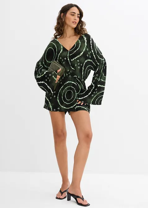 Krátký overal ze splývavé viskózy, bonprix