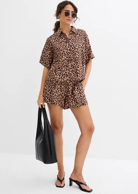 Košilová halenka ze splývavé viskózy, bonprix