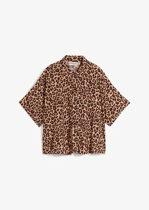 Košilová halenka ze splývavé viskózy, bonprix