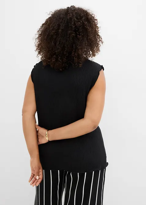 Top ze strukturovaného materiálu se zmačkanou úpravou, bonprix