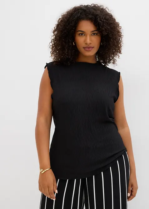 Top ze strukturovaného materiálu se zmačkanou úpravou, bonprix