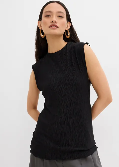 Top ze strukturovaného materiálu se zmačkanou úpravou, bonprix