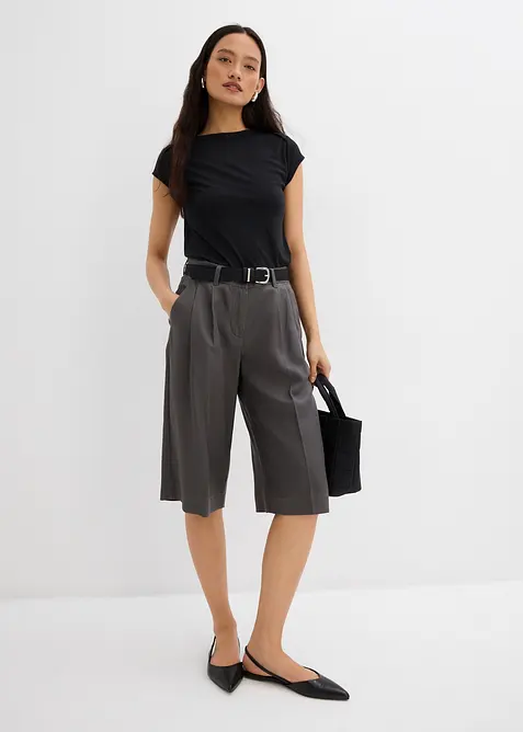 Žebrovan&yacute; top z měkk&eacute; směsi s modalem, bonprix