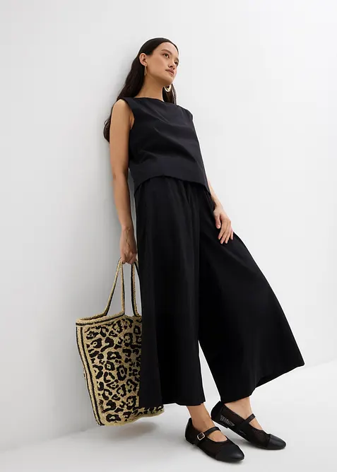 &Scaron;irok&eacute; Culotte kalhoty z čist&eacute; bavlny, bonprix