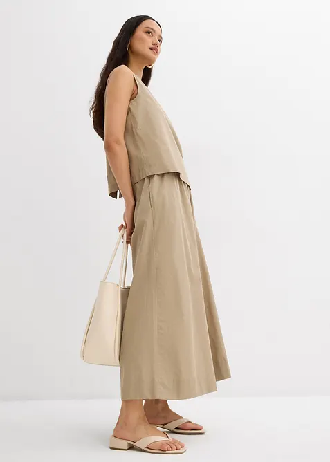 Široké Culotte kalhoty z čisté bavlny, bonprix