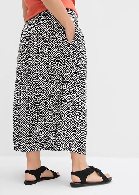 Dlouhá sukně z mačkaného viskózového materiálu, bonprix