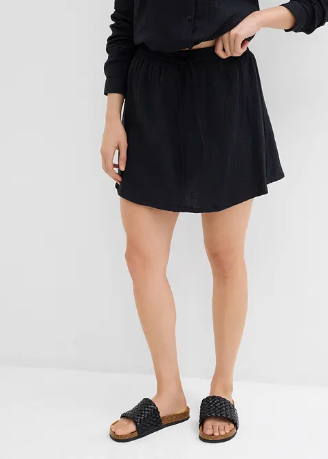 Kalhotová sukně z mušelínu, bonprix