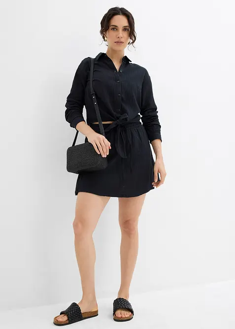 Kalhotová sukně z mušelínu, bonprix