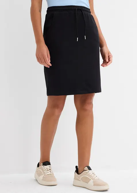 Tepláková sukně s kapsami, bonprix