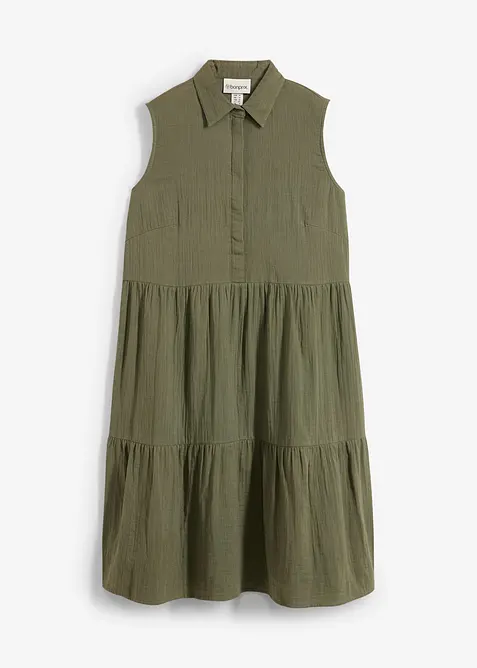 Tunikové šaty ze vzdušného mušelínu, bonprix