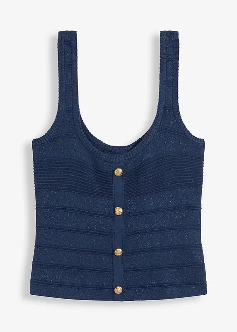 Pletený top s metalickým efektem, bonprix