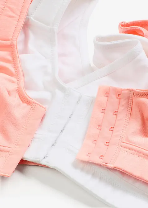 Podprsenka bez kostic, s předním zapínáním a organickou bavlnou (2 ks v balení), bonprix