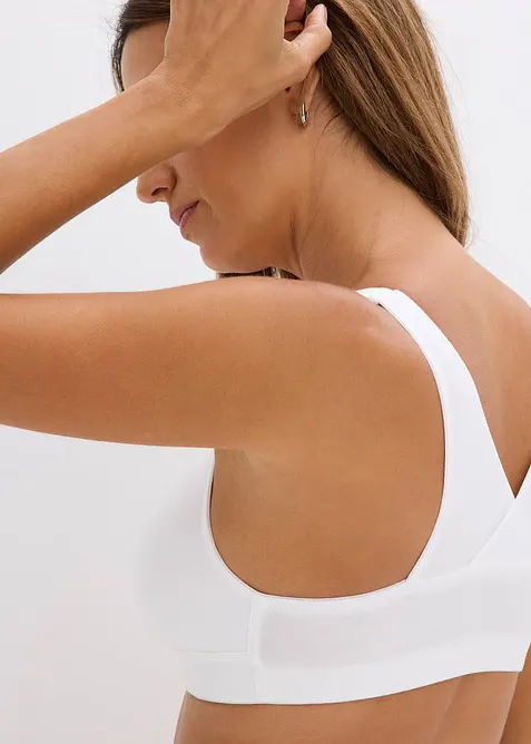 Podprsenka bez kostic, s předním zapínáním a organickou bavlnou (2 ks v balení), bonprix