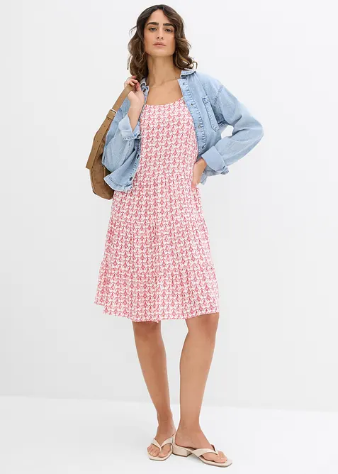 Šaty na ramínka, ze splývavé viskózy, bonprix