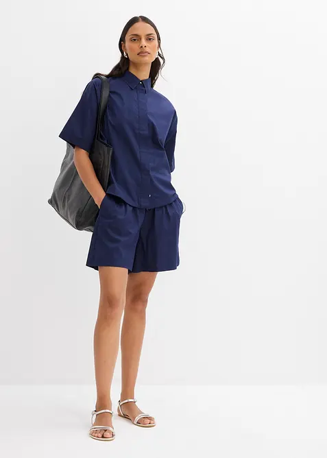 Šortky bez zapínání, z čisté bavlny, bonprix