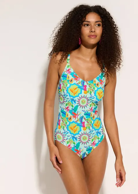 Jednodílné plavky s výstřihem do V, bonprix