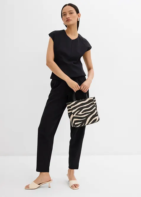 Kalhoty z piké, délka ke kotníkům, bonprix