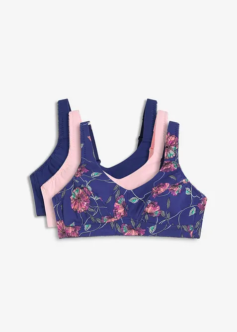 Podprsenka bez kostic, s organickou bavlnou (3 ks v balení), bonprix