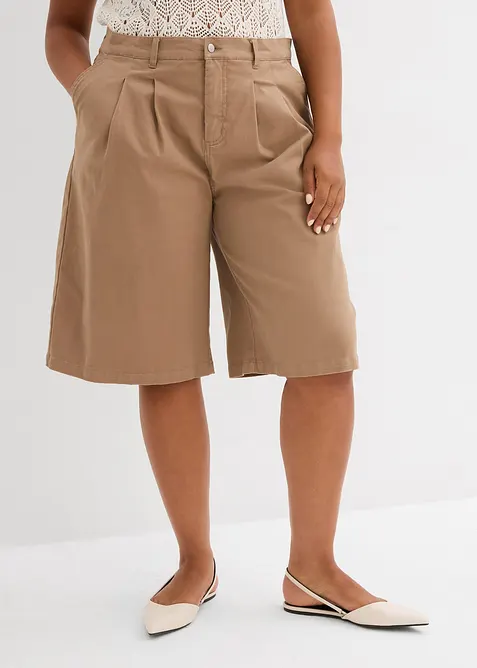 Dlouhé bermudy z elastické bavlněné směsi, bonprix