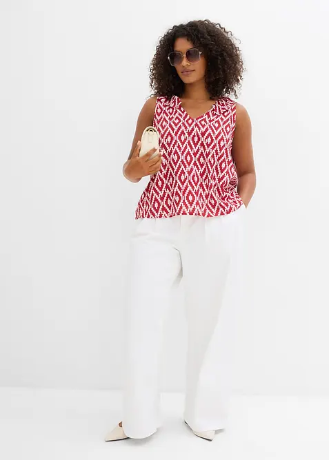 Halenkový top ze splývavé viskózy, bonprix