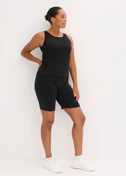 Bezešvý dlouhý top z žebrovaného materiálu, bonprix