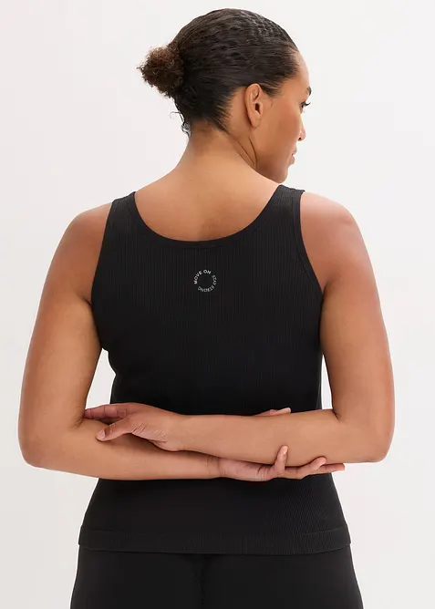 Bezešvý dlouhý top z žebrovaného materiálu, bonprix