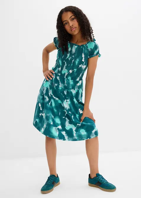 Žerzejové šaty z elastické směsi s organickou bavlnou, bonprix