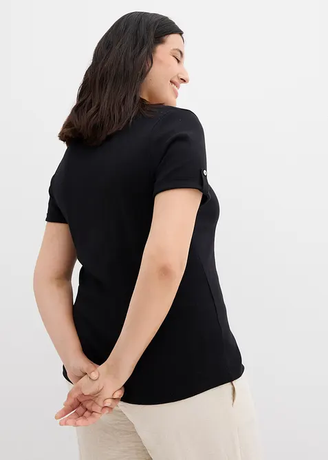 Henley tričko z čist&eacute; bavlny, bonprix