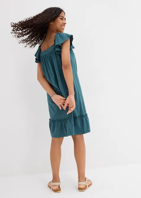 Žerzejové šaty z elastické směsi s organickou bavlnou, bonprix