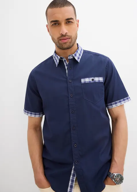 Košile s krátkým rukávem, z čisté bavlny, bonprix